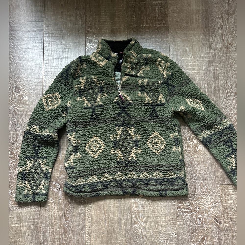Men’s Medium Visitor Premium Green Patterned Men's Pullover jacket